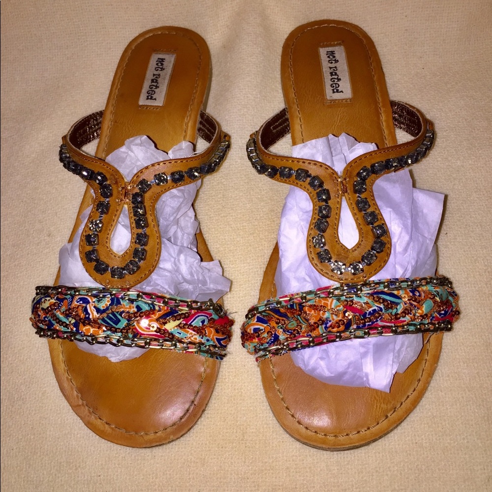 Not Rated Flat Rhinestone Sandals - Picture 3 of 8